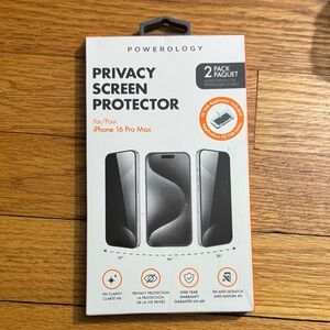 Privacy Screen Protector for iPhone 16 Pro Max - Black